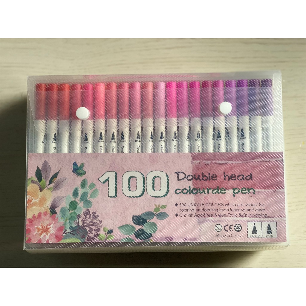 Bút lông marker 2 đầu brush dùng để vẽ, tô màu, Sketch hoặc viết calligraphy-set 48/80/100 màu
