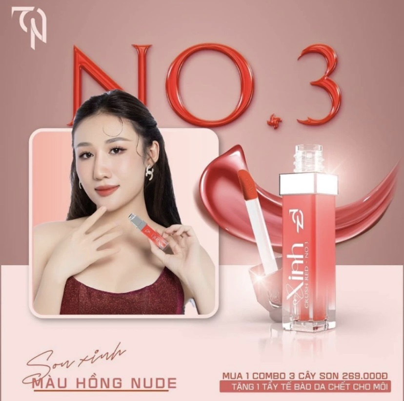 Son Môi Mỹ Phẩm Đông Anh Chính Hãng, Son Kem Lì Không Trôi Set 3 Màu Đỏ Tươi Cam Đất Đỏ Cam