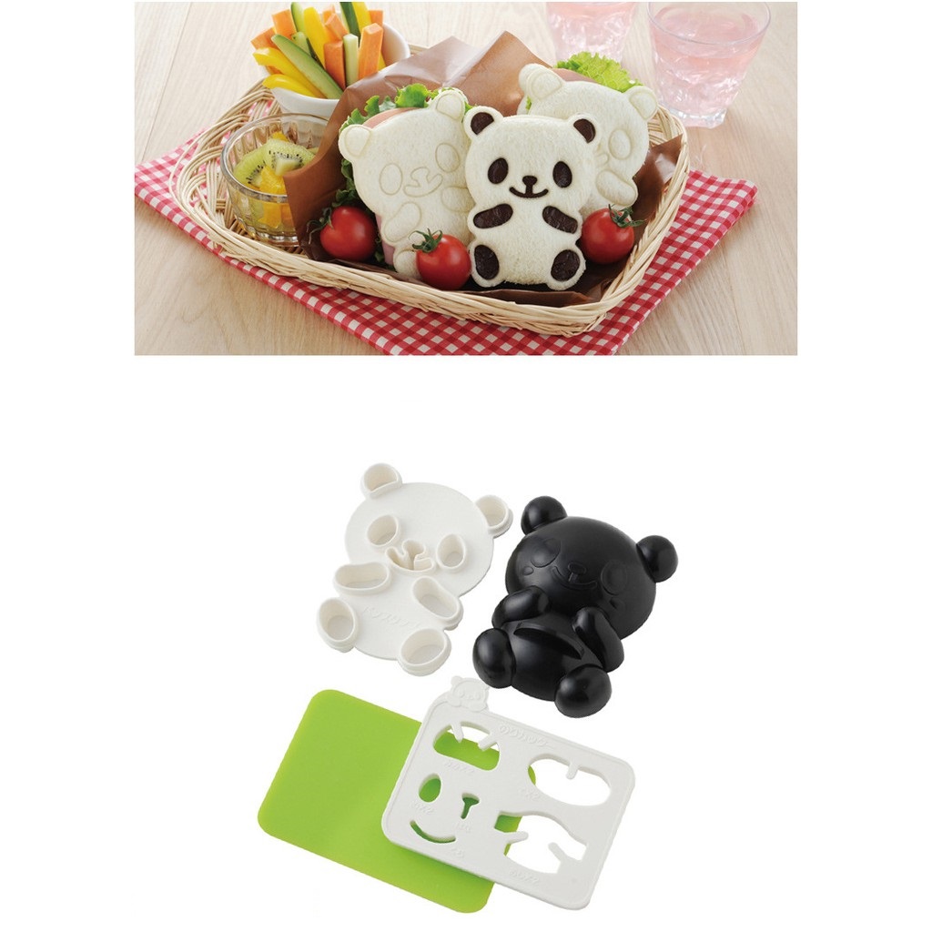 Bộ khuôn đa năng ép cơm, ép bánh mỳ hình panda