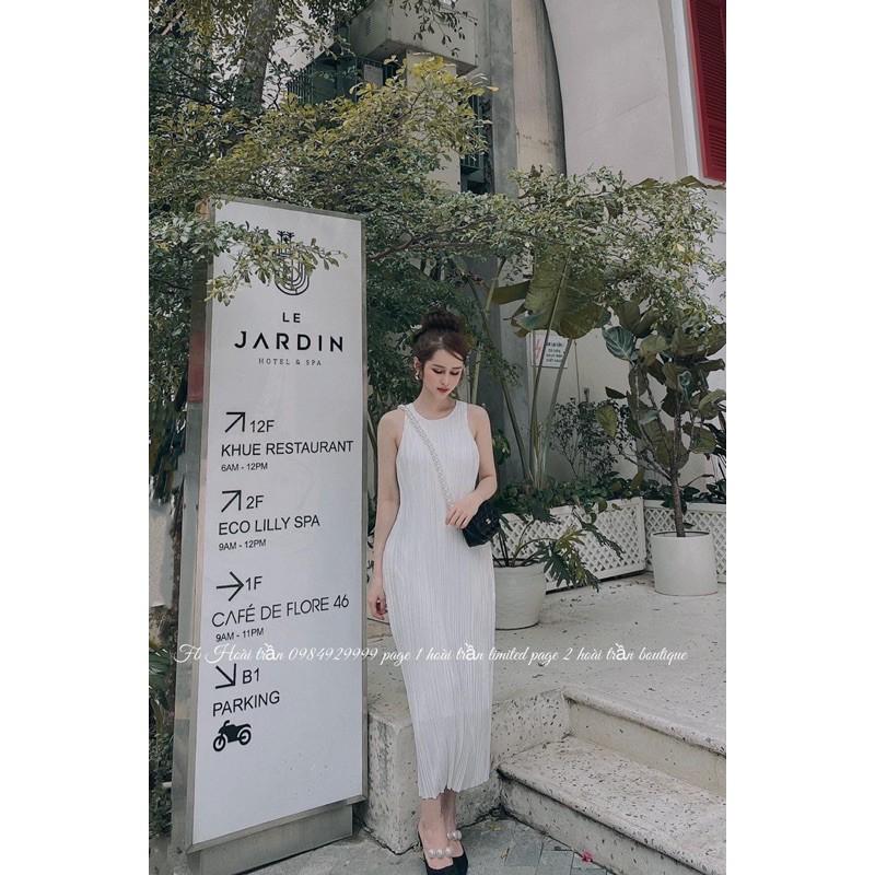 Váy maxi dập ly