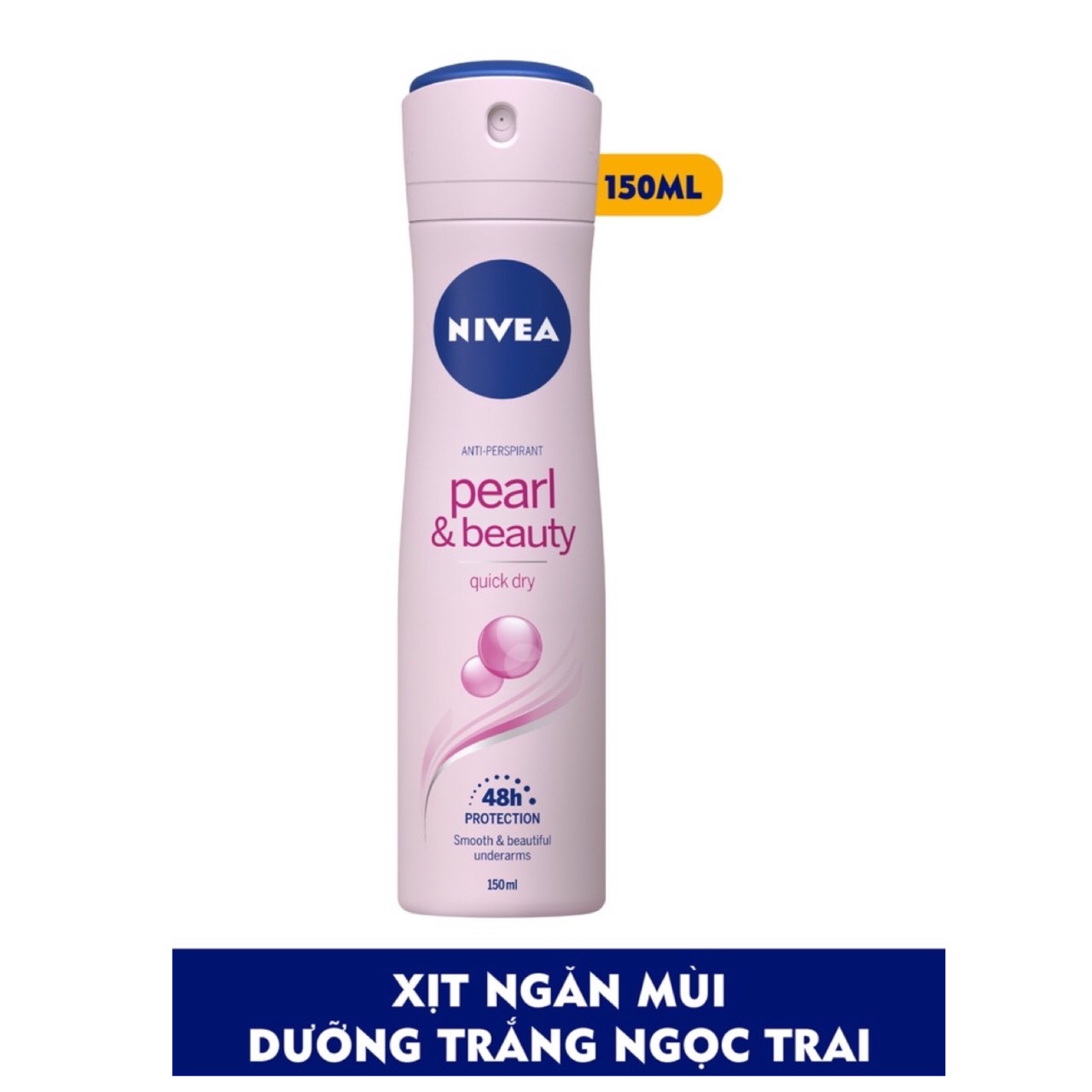 Bộ đôi Nivea Pearl and Beauty: Xịt 150ml và sáp 40ml ngăn mùi Ngọc trai quyến rũ