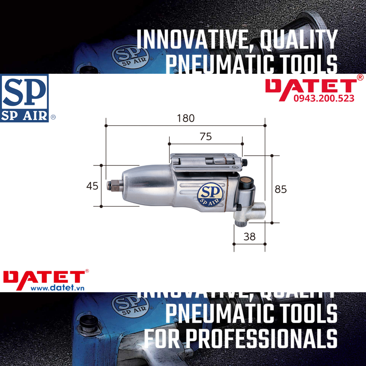 Máy bắn ốc tay ngang SP-1138. Nhật Bản