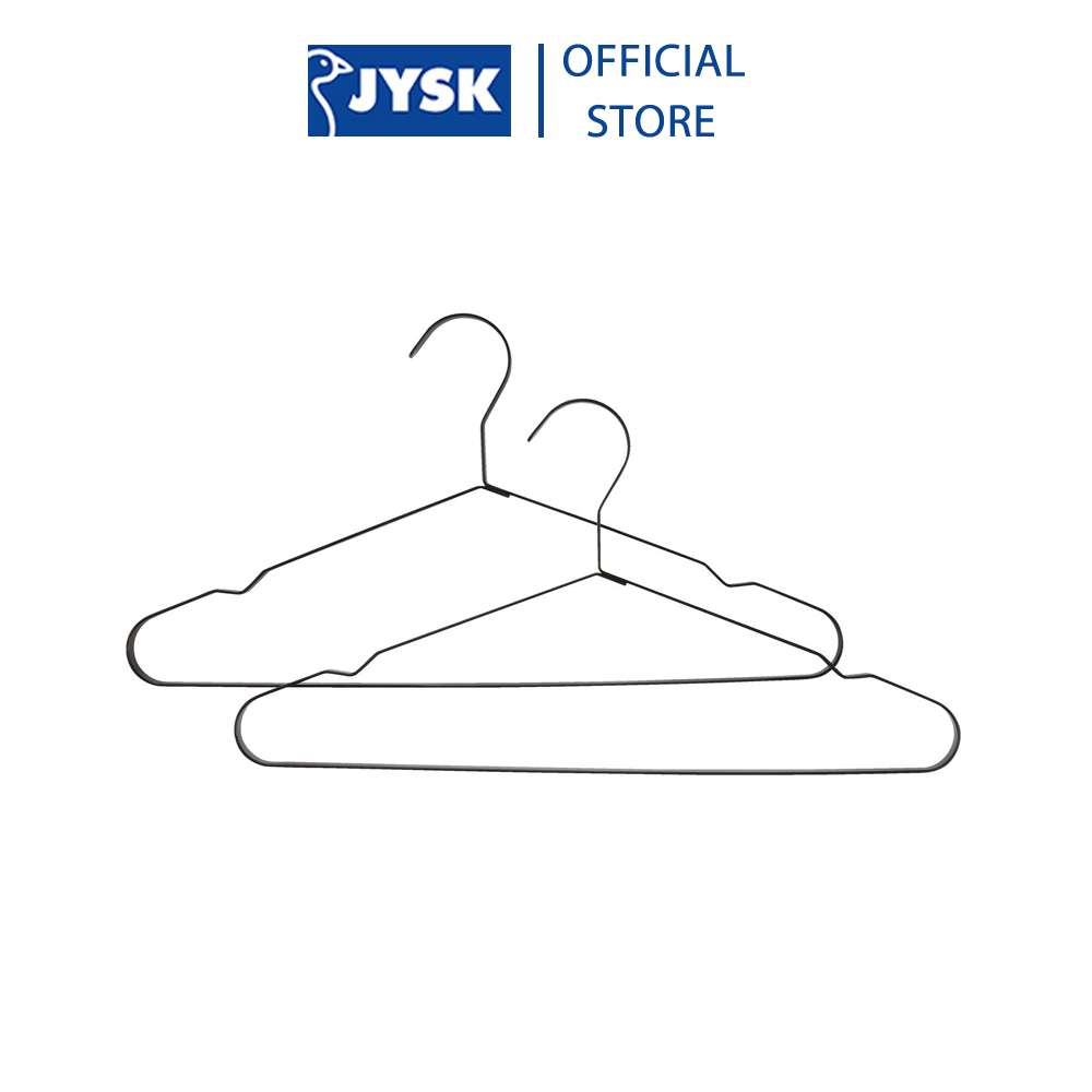 Bộ 2 móc áo | JYSK Mattis | kim loại | đen | R21xD42cm