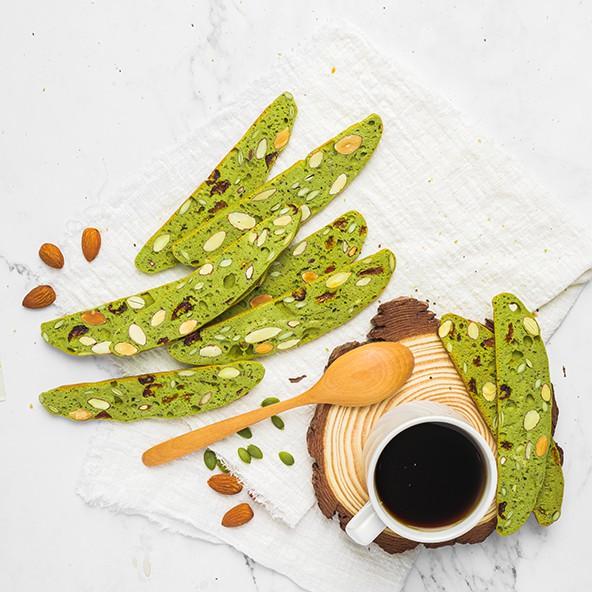 Bánh Biscotti Trà Xanh 250gr - Bánh Ăn Kiêng Không Đường Vua Yến Mạch