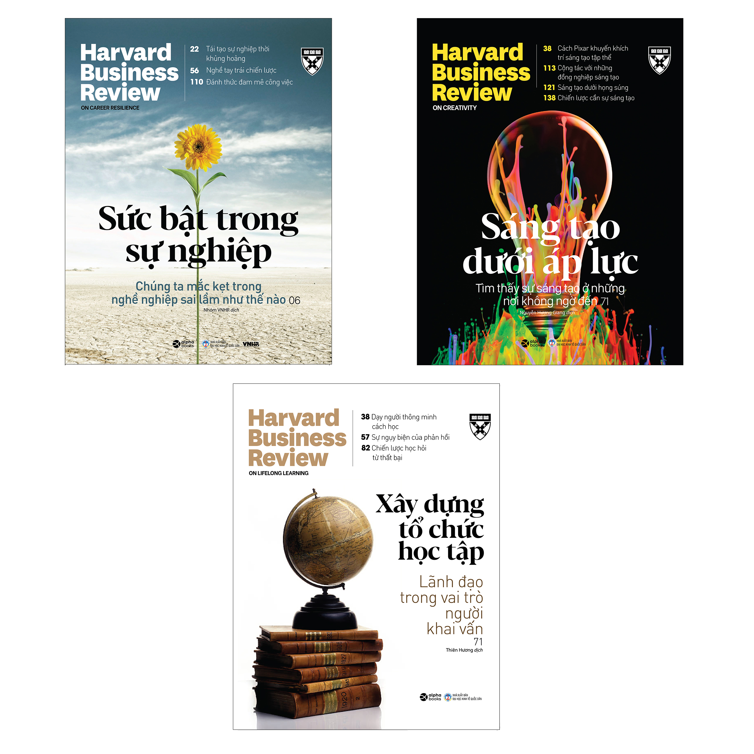 Harvard Business Review Phát Triển Sự Nghiệp : Xây dựng tổ chức học tập + Sáng tạo dưới áp lực + Sức bật trong sự nghiệp