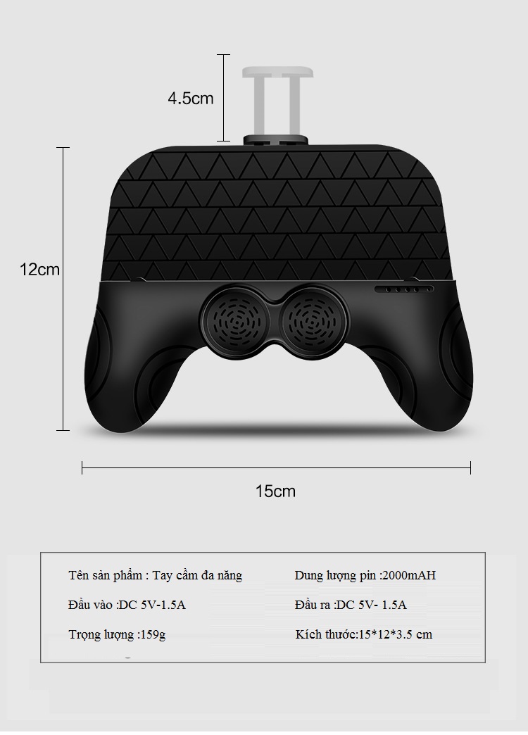 Tay Cầm Điện Thoại Thông Minh Chơi Game Siêu Đỉnh Tích Hợp Loa Bluetooth Và Sạc Pin Dự Phòng CZ.101