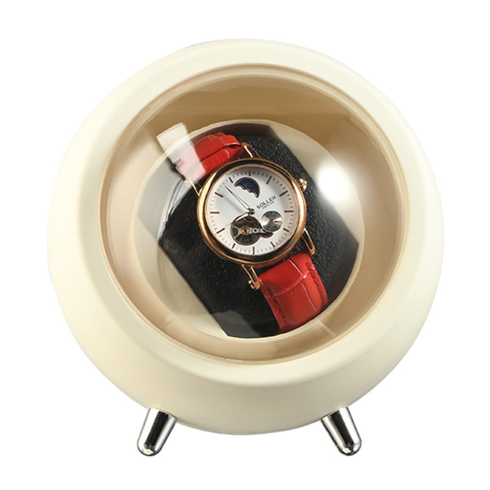 Hộp xoay đồng hồ tự động, trang trí đồng hồ đeo tay trưng bày shop Automatic Single Watch Winder -Watch Winder Box