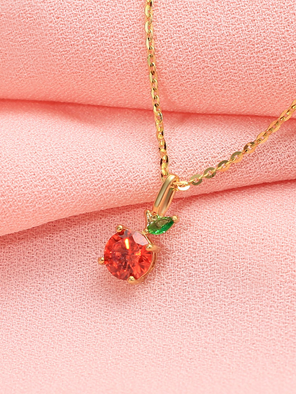 Mặt dây chuyền vàng tây trái cây đính đá JP1028G Jyme Jewelry