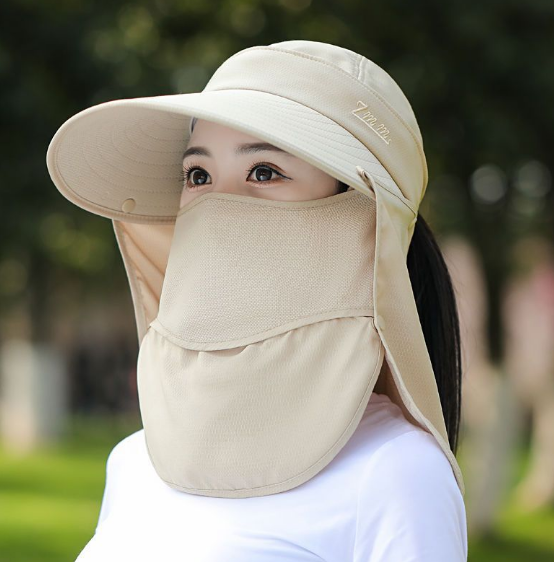 Mũ khẩu trang chống nắng chống tia UV tuyệt đối, nón nữ kèm khẩu trang đi nắng cao cấp