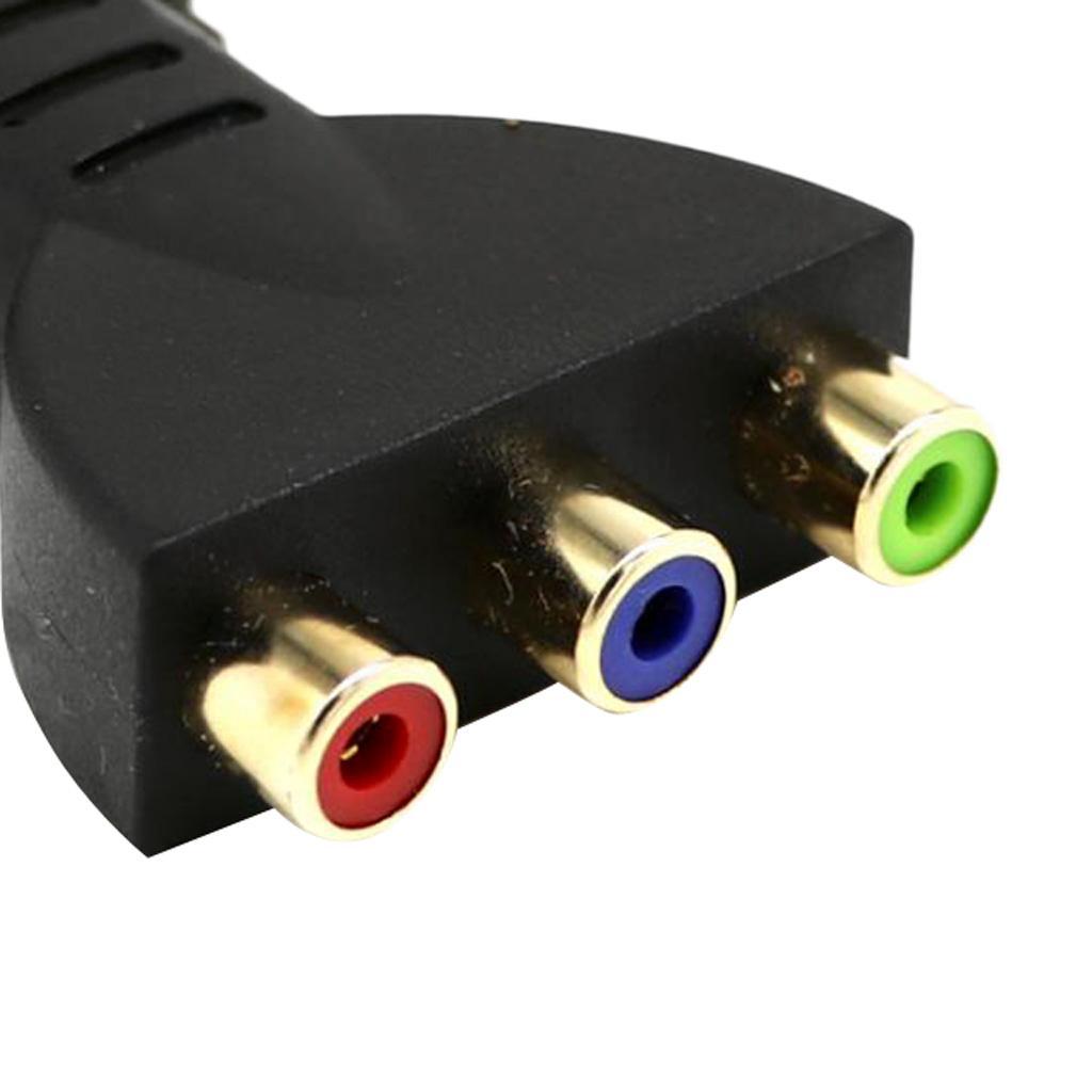 4Pcs Male to 3 RCA Video Audio Adapter RGB Component Connector for HDTV
