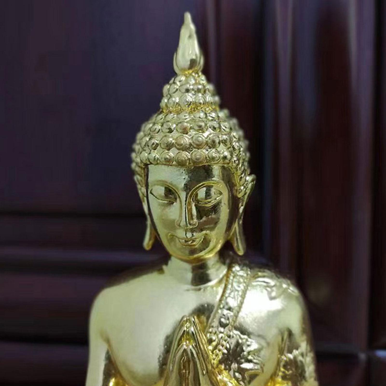 Buddha Statue Resin Buddha Figurine Resin Sculpture for Home Office Tabletop