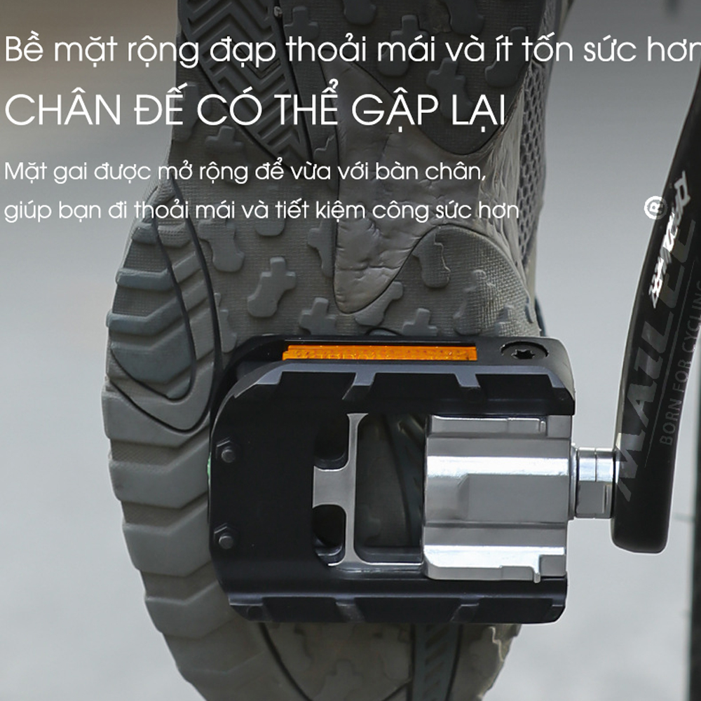 Bàn Đạp Xe Đạp Gấp 90 độ Hợp Kim Nhôm Chống Trượt YK-07, trục bi DU đôi, Dành Cho Xe Đạp Leo Núi, Gấp Gọn, Phụ Kiện Đi Xe Ngoài Trời - Mai Lee