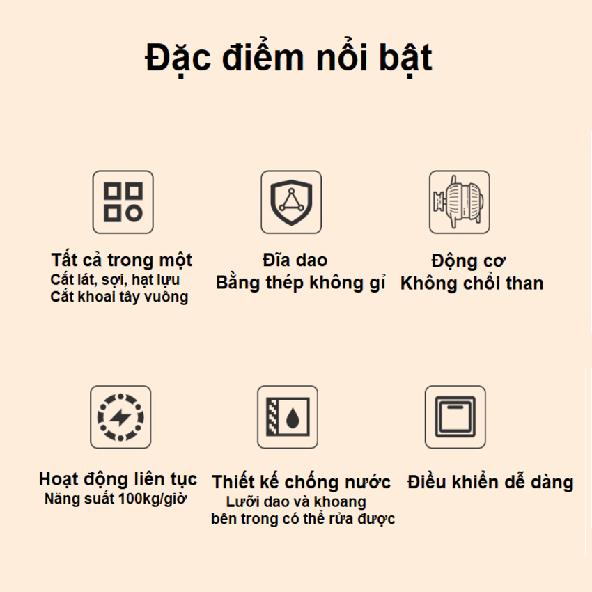 Máy thái rau củ quả đa năng, thái lát, thái sợi, thái hạt lựu Thương hiệu Mỹ cao cấp Septree GJ817 - Hàng Nhập Khẩu (Bảo Hành 12 Tháng)