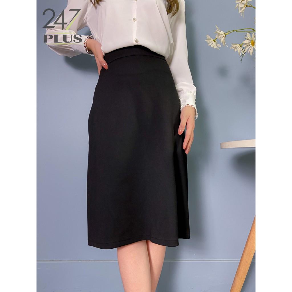 Chân Váy Midi Skirt Xẻ Tà