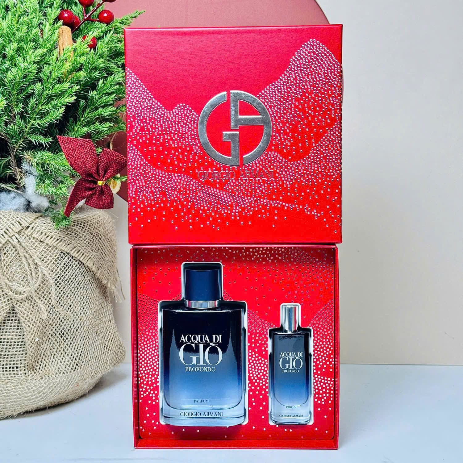 Bộ Nước Hoa Nam Giorgio Armani Acqua Di Gio Profondo Parfum Gift Set