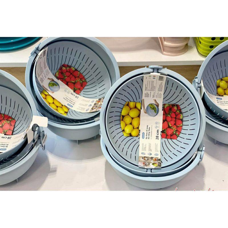 Bộ Thau Rổ Xoay Đa Năng Yoko 28cm