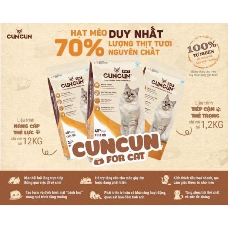 Hạt Mèo CunCun Cat- Thức Ăn Dinh Dưỡng Cho Mèo- Thức Ăn Khô Cho Mèo Tiện Dụng 1,2kg