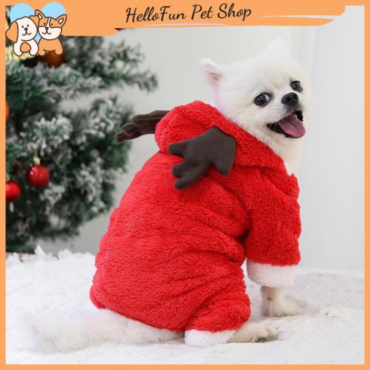 Áo tuần lộc cho thú cưng - Áo noel, giáng sinh cho chó mèo