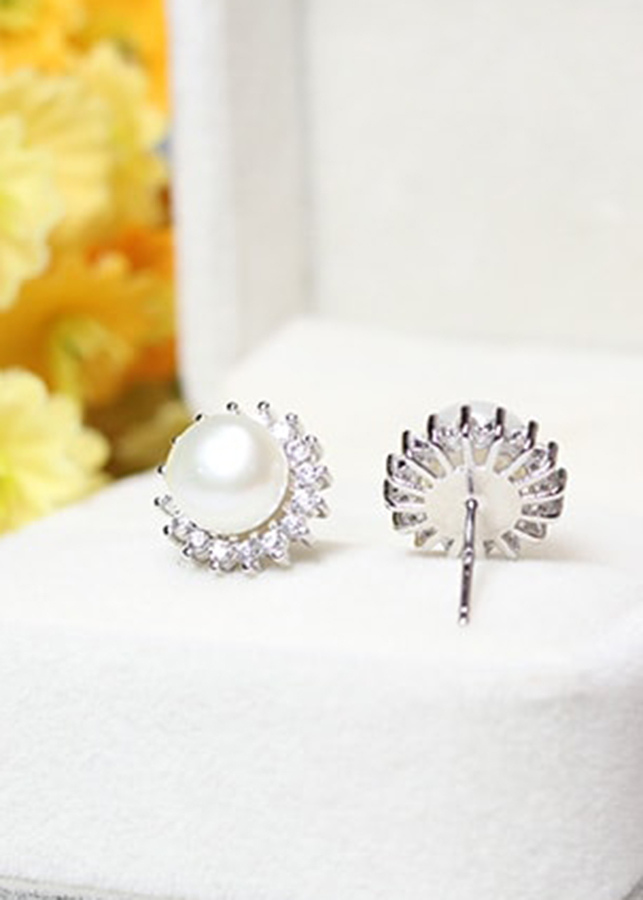 Bông Tai Bạc Ngọc Trai B-7703 Bảo Ngọc Jewelry