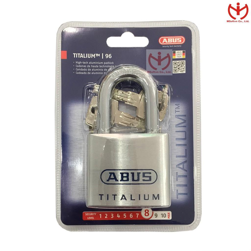 Ổ khóa ABUS 96TI/60 thân TITALIUM rộng 60mm 4 chìa vi tính - MSOFT