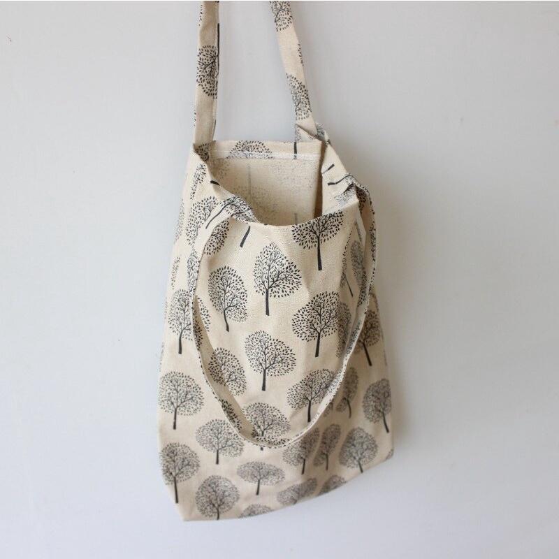 1pc Handmade Linen Bag Shoulder Bag Travel Storage Bag Portable Tote Bag