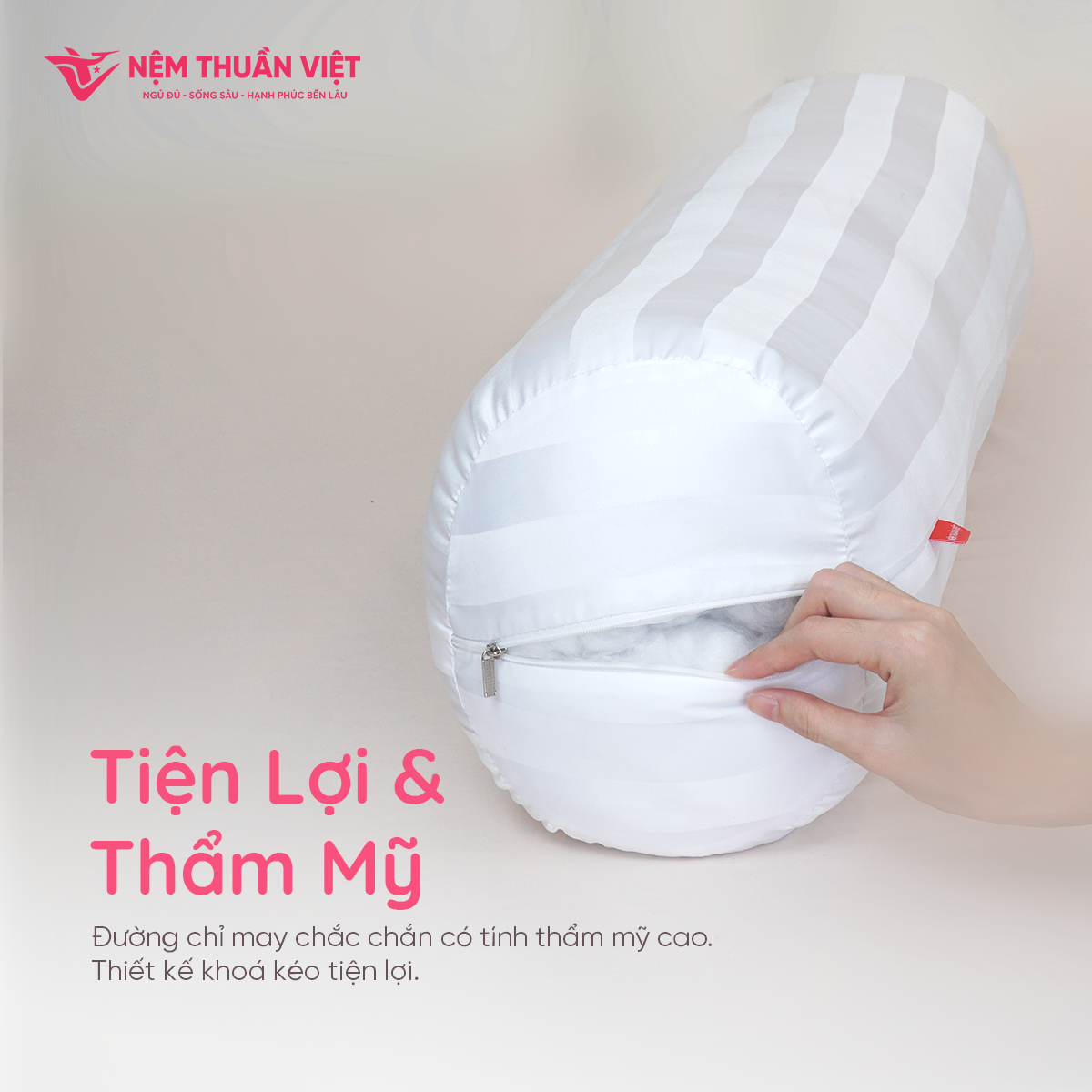 Ruột Ôm Gòn Dreamy Thuần Việt - Sợi Gòn Cao Cấp, Êm Ái - Kích Thước 35x100cm