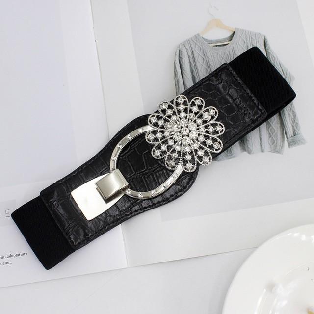 Bộ sưu tập thắt lưng chun co giãn đính đá dễ thương