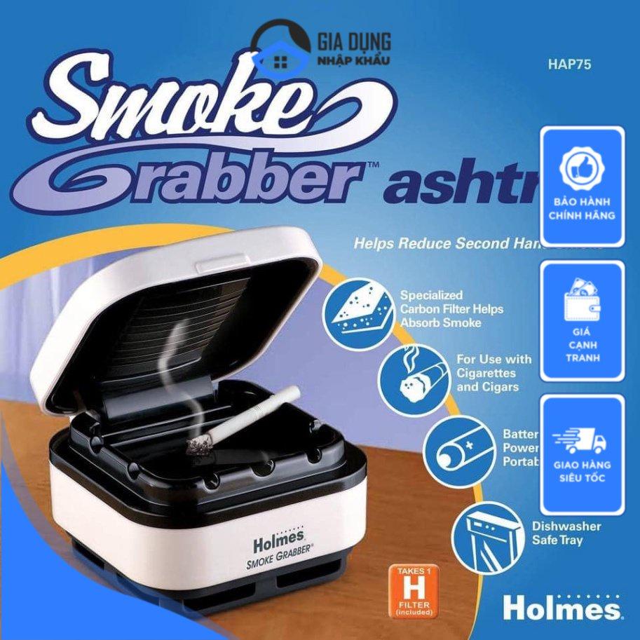 Gạt Tàn Khử Mùi Thuốc Holmes Smoke Grabber, Gạt Tàn Khử Mùi Tự Động, Khay Tháo Rời, Dễ Vệ Sinh, Nhập Đức