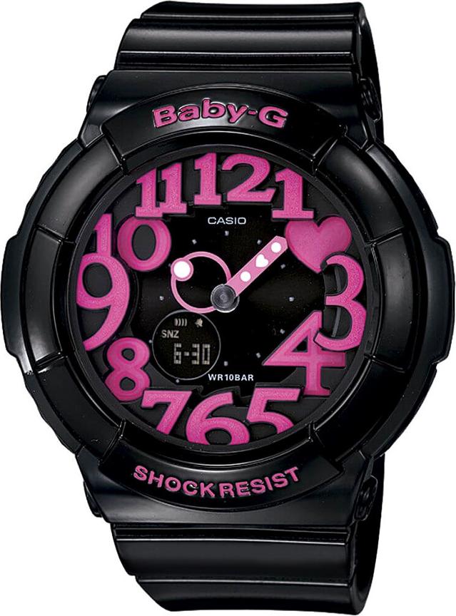 Đồng Hồ Nữ Casio Baby-G_Bga-130-1Bdr_Tròn Nữ Đen Sht Kim Hình Dcs Đen (Kèm Hộp Có Mã)