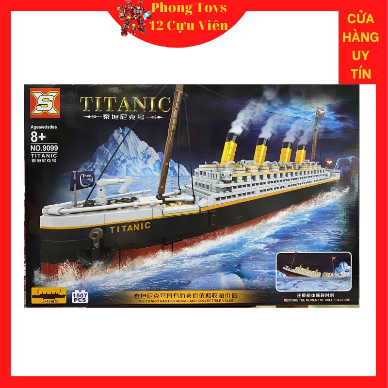 Lắp ráp xếp hình mô hình tàu Titanic huyền thoại 1507 mảnh