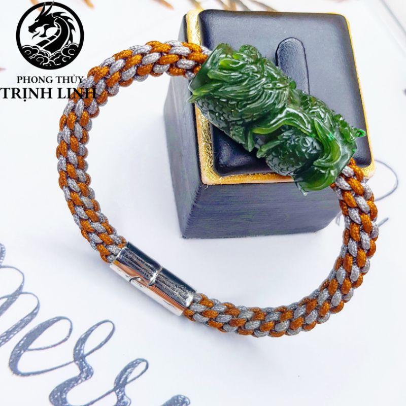 VÒNG LU THỐNG CHẠM XANH BÍCH CHẠM KHẮC RỒNG TINH XANH XẢO DÂY CAO CẤP