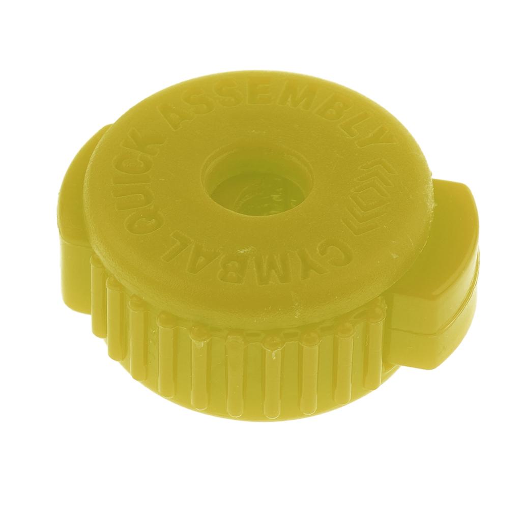 3 Pieces Quick Release Cymbal Plastic Nut for Percussion Instrument Parts Yellow