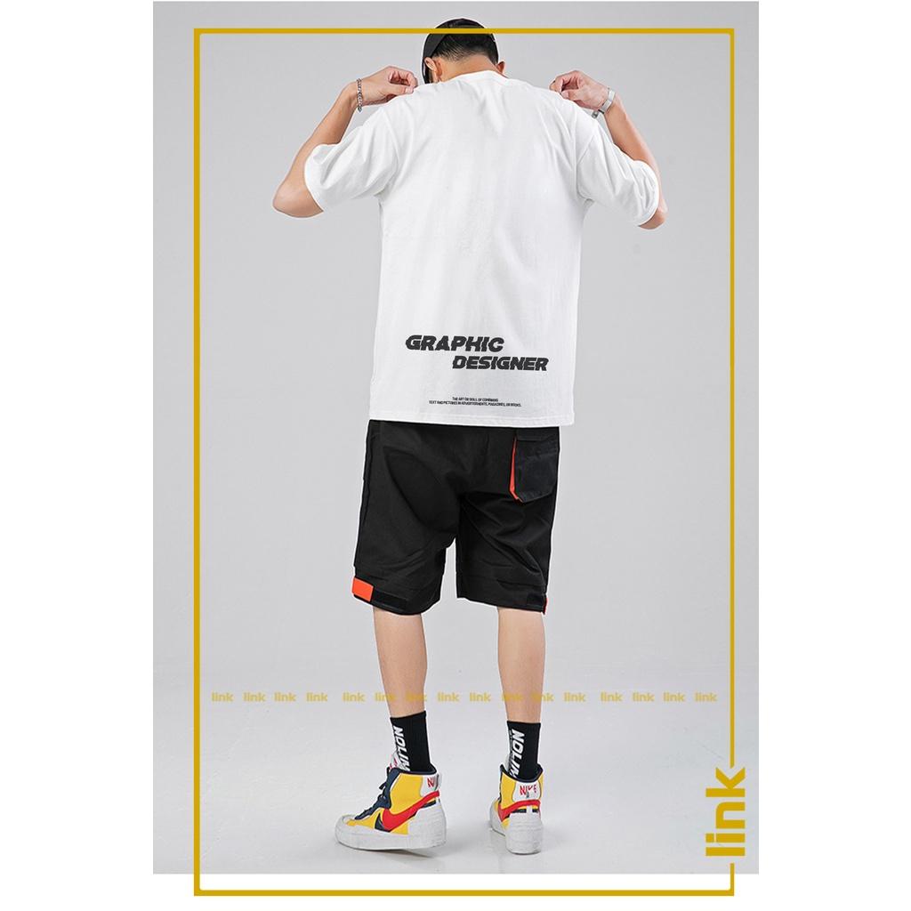 Áo nam tay lỡ GRAPHIC DESIGNER dáng rộng unisex
