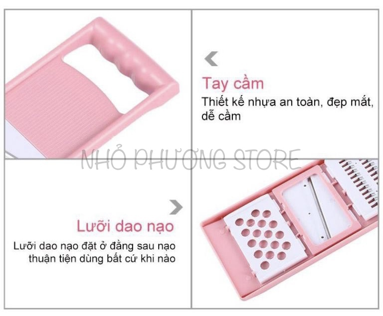Bộ Nạo Rau Củ Đa Năng Kèm 5 Lưỡi Dao Bào Tiện Dụng