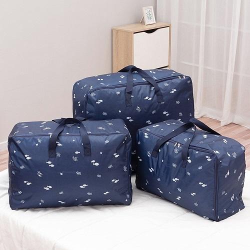 Set 3 Túi Đựng Quần Áo Chăn Màn Chống Thấm Nước Họa Tiết Cao Cấp Gấp Gọn Du Lịch Công Tác