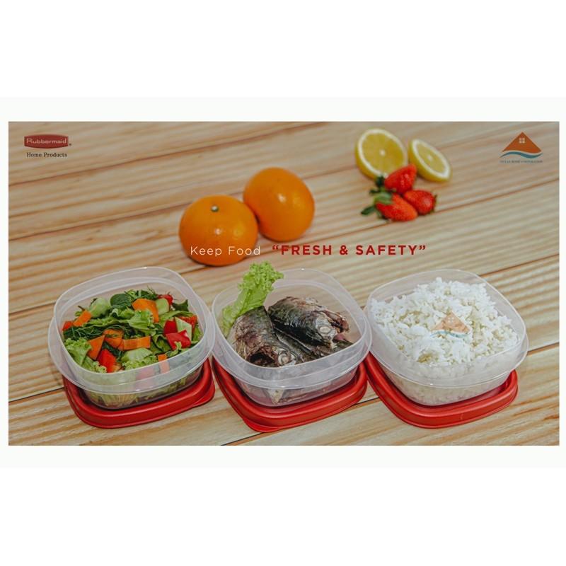 Set 3 hộp đựng thực phẩm RUBBERMAID Size 296ml