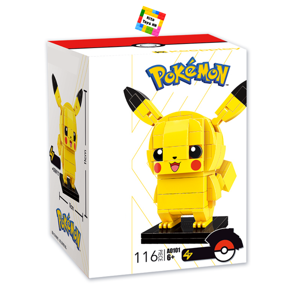 Pokemon Đồ Chơi Lắp Ráp Pikachu Mô Hình Hoạt Hình Truyện Tranh Brickheadz 116 Chi Tiết A0101 Cho Trẻ Từ 6 Tuổi