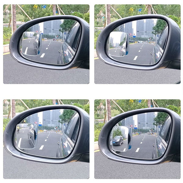 Bộ 2 gương cầu lồi gắn gương chiếu hậu xoay 360 vuông xóa điểm mù cho ô tô - hàng chính hãng