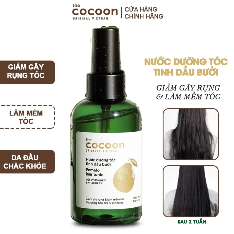 Nước Dưỡng Tóc Giảm Gãy Rụng Và Làm Mềm Tóc Tinh Dầu Bưởi The Cocoon Pomelo Hair Tonic 140ml