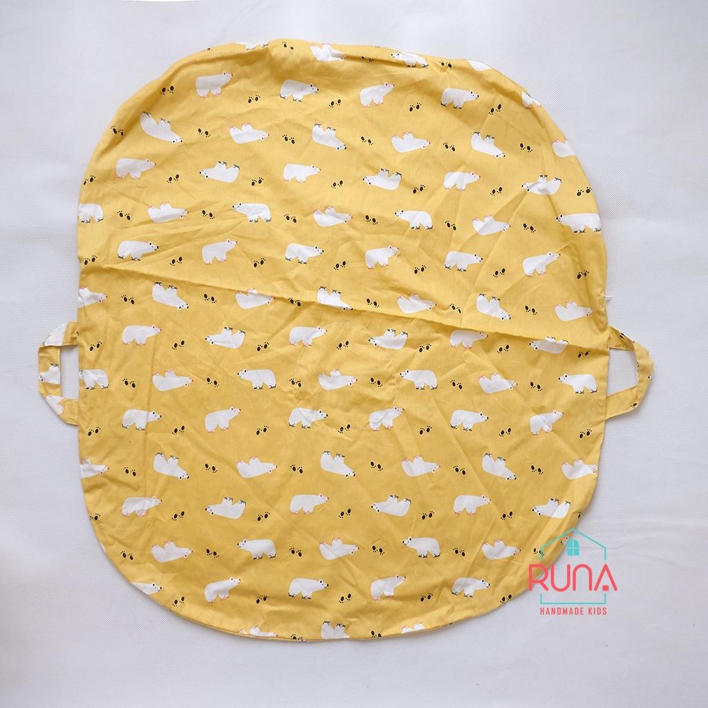 Vỏ gối chống trào ngược cotton Hàn 100% cao cấp thoáng mát an toàn cho bé Runa Kids (chỉ có vỏ gối)