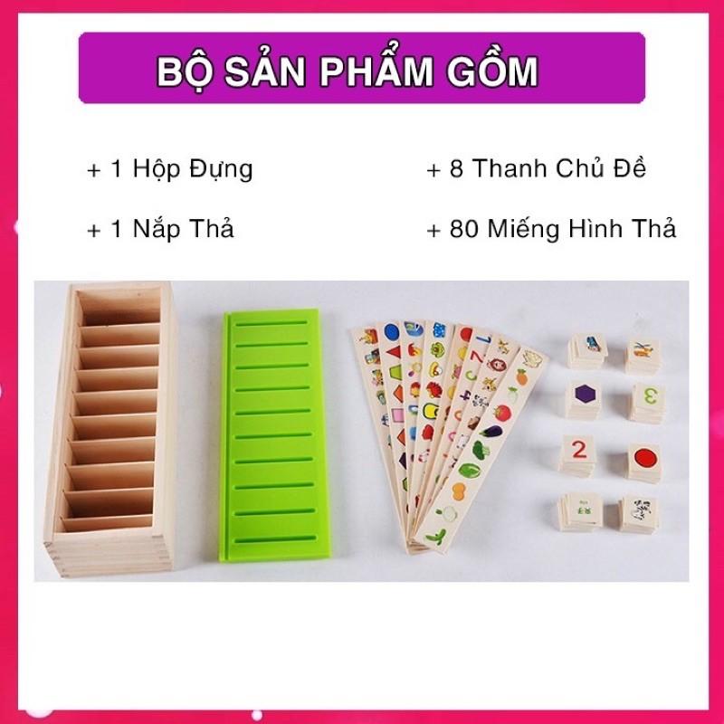 Đồ Chơi Gỗ Thả Hình Phân Loại Theo Chủ Đề Cho Bé Phát Triển Tư Duy