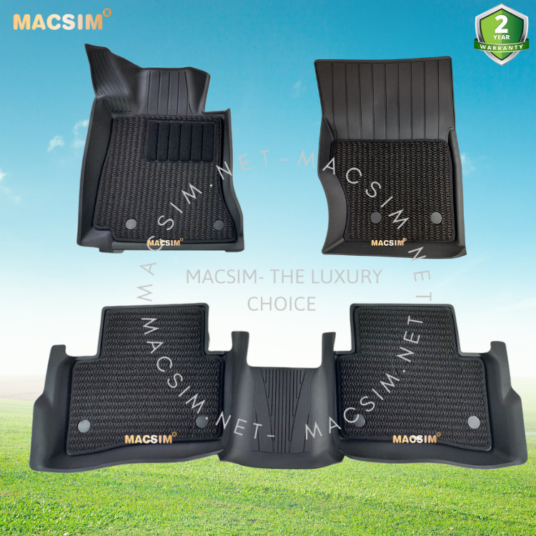 Thảm lót sàn ô tô 2 lớp cao cấp dành cho xe Mercedes Benz C new 2021-2022 nhãn hiệu Macsim 3w