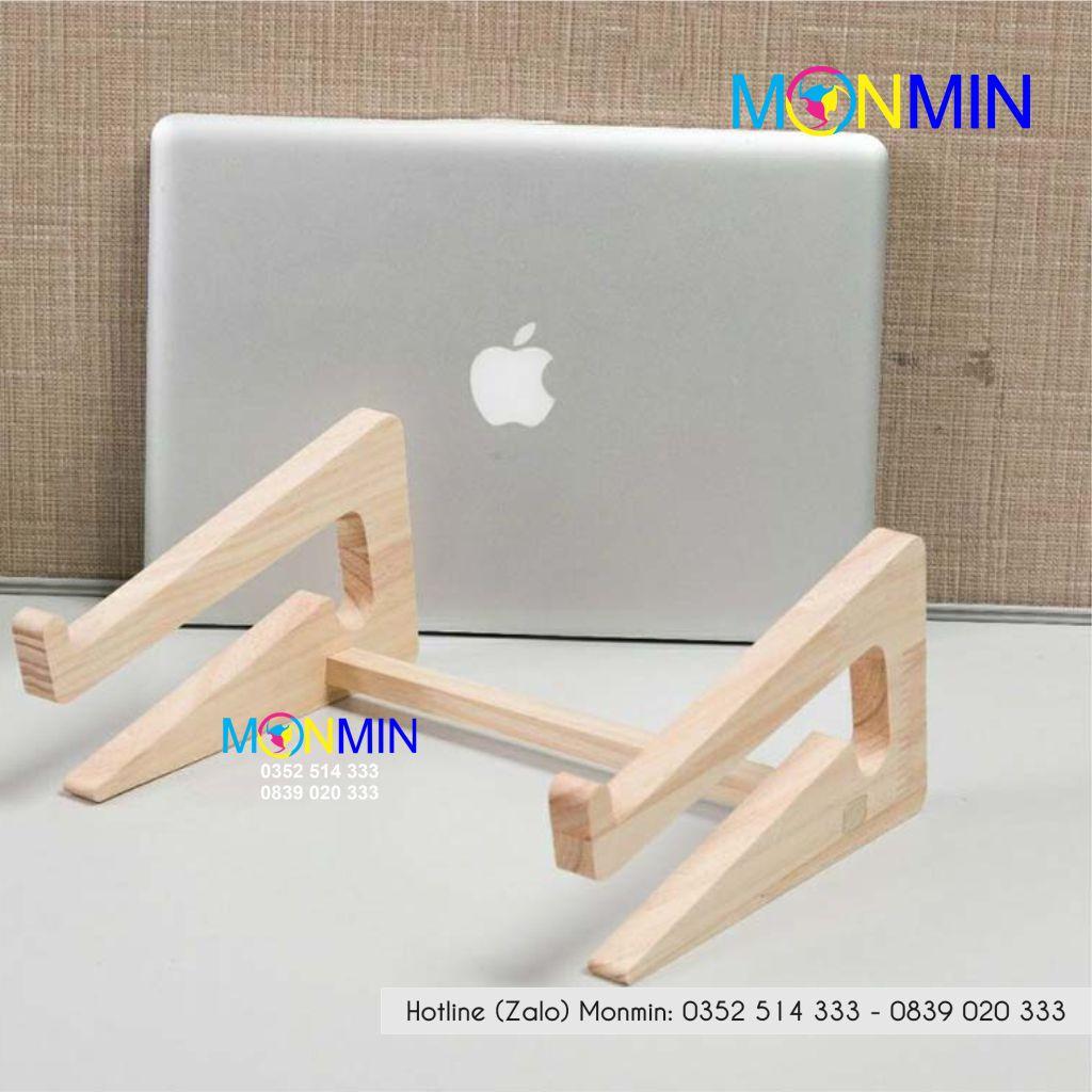 Kệ, giá đỡ laptop và macbook bằng gỗ cao cấp, thông minh