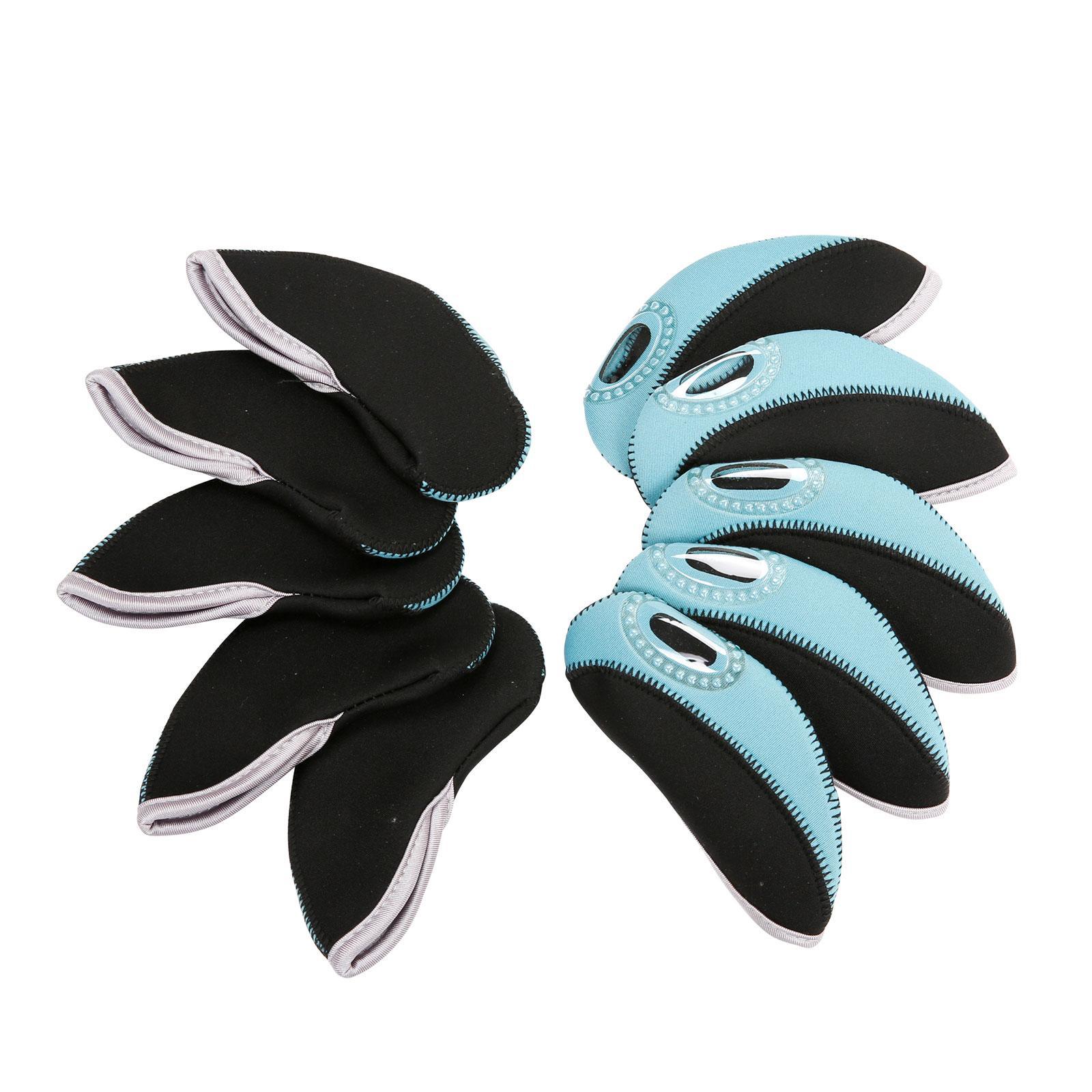 10 Pieces Golf Iron Headcovers Golf Club Head Cover Golf Accessories Guard