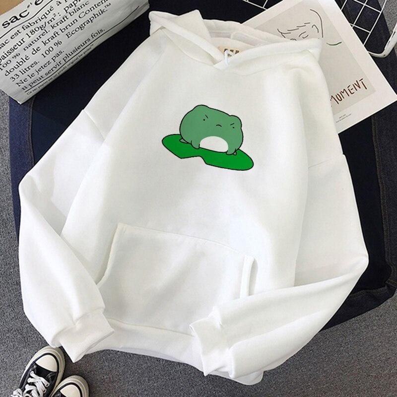 Áo hoodie Unisex form rộng in hình Ếch xanh