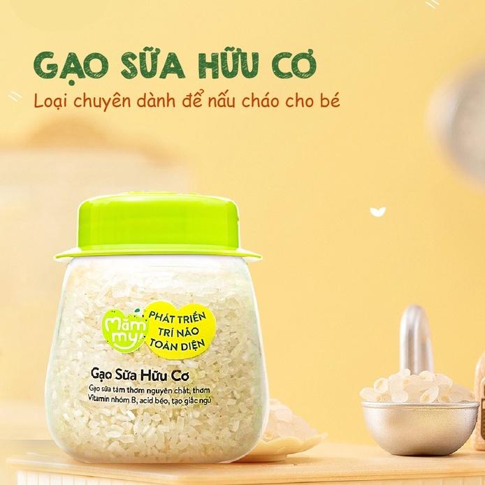 Gạo sữa hữu cơ Mămmy nấu cháo ăn dặm cho bé từ 6 tháng hũ 140gr