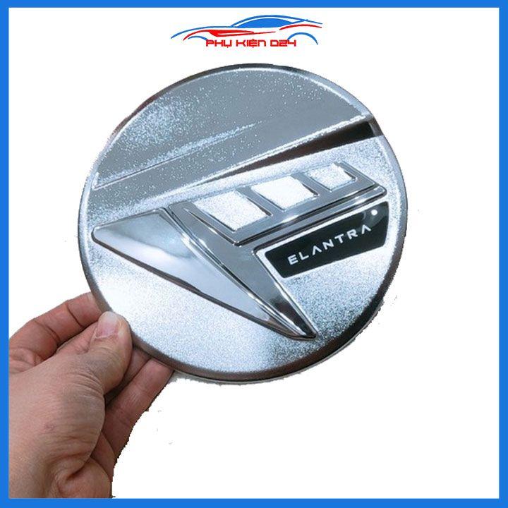 Ốp nắp bình xăng Elantra 2023-2024 mạ crom bảo vệ chống trầy trang trí ô tô