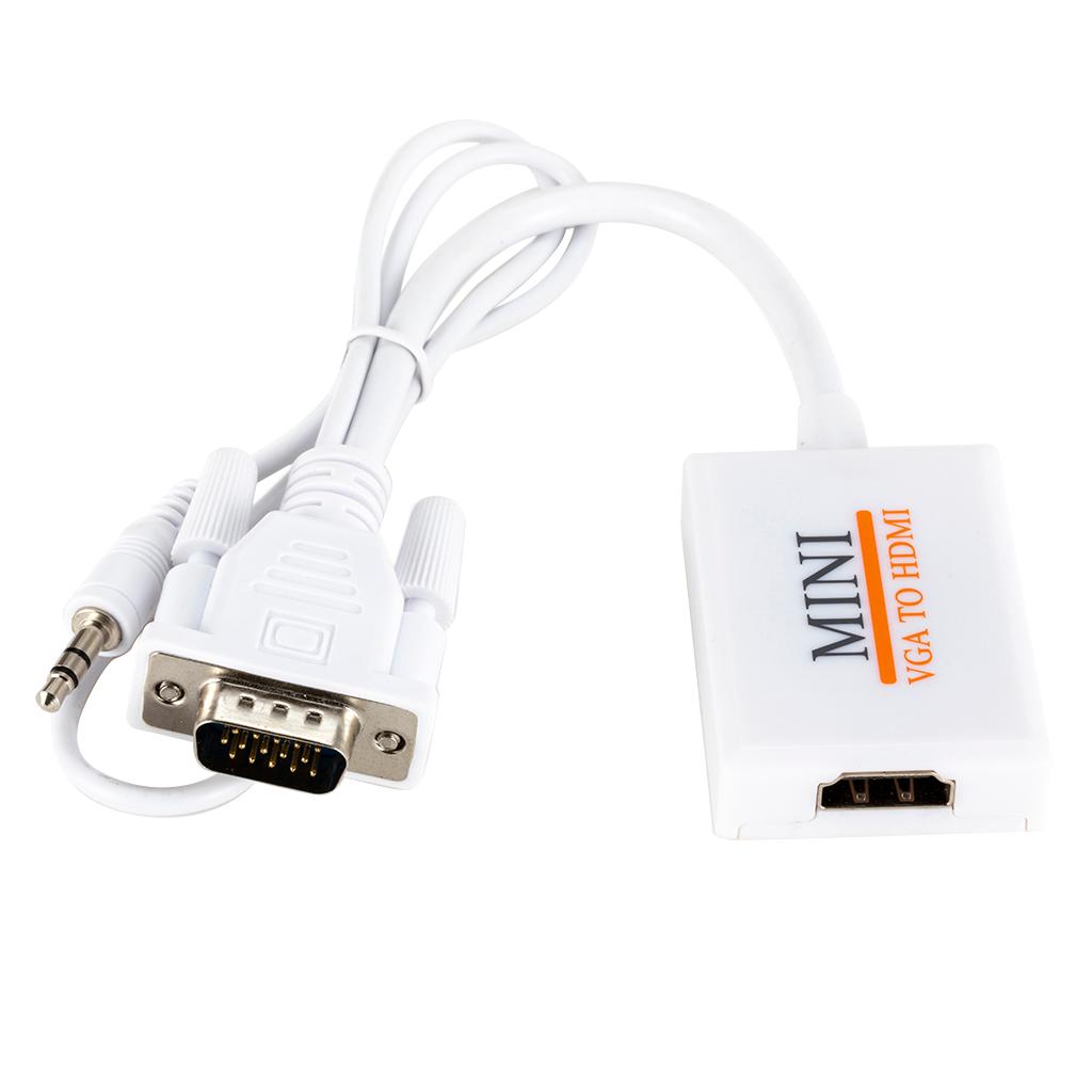 VGA Male To HDM Female 1080P HD+Audio TV AV HDTV Video Cable Converter