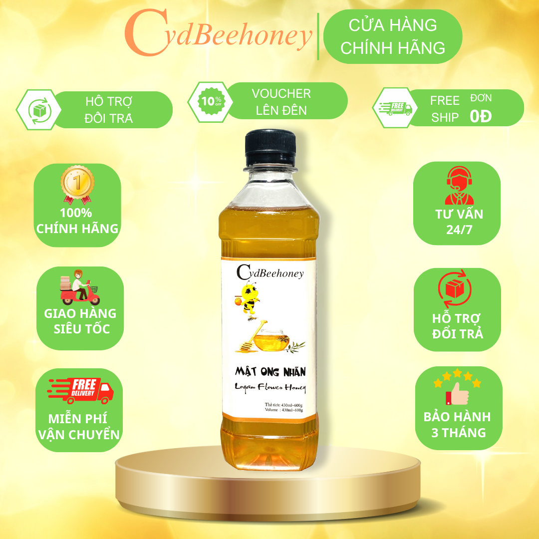 Mật ong hoa nhãn 430ml Cvdbeehoney