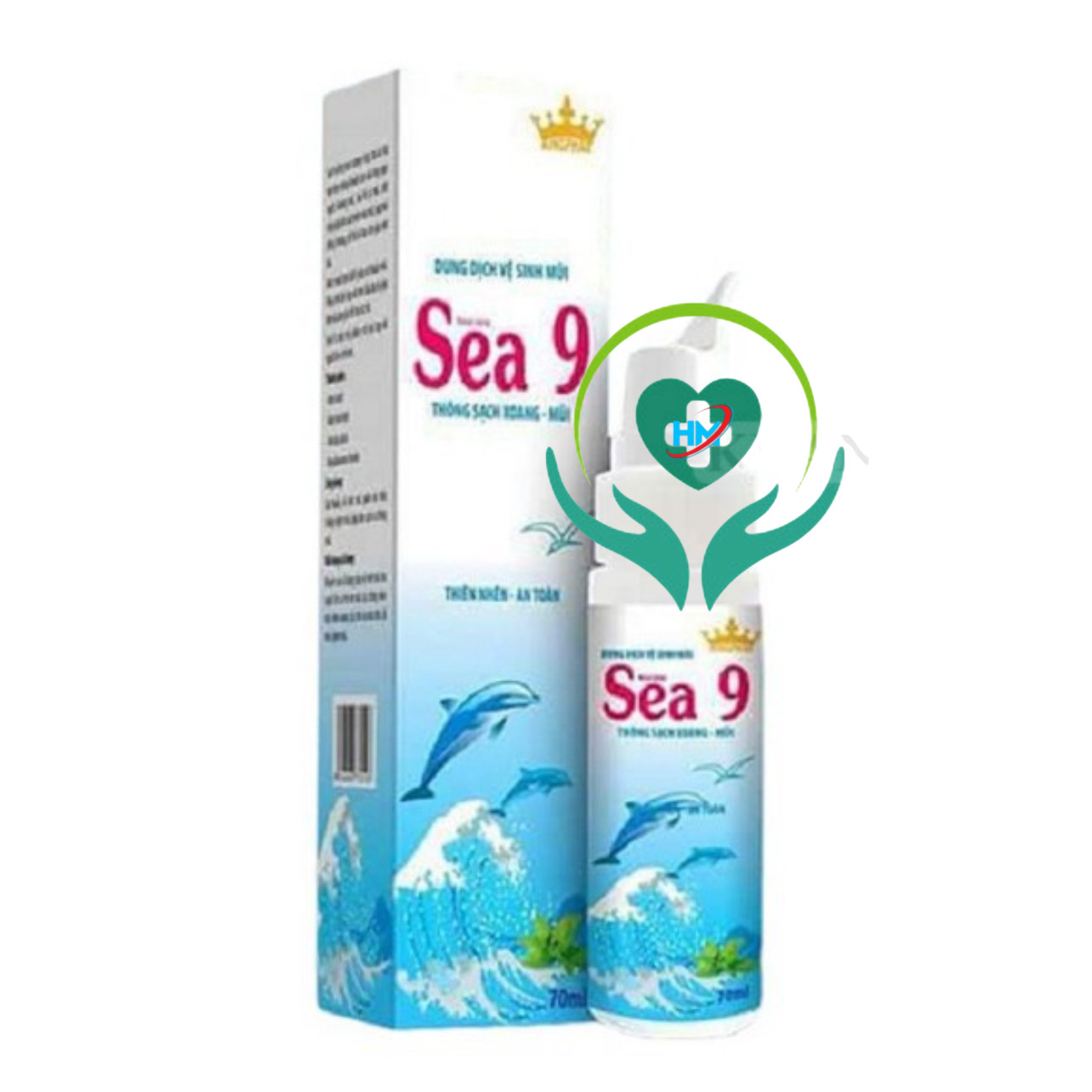 Dung dịch vệ sinh mũi Kingphar Sea 9 , chai 70ml, thông sạch xoang, mũi